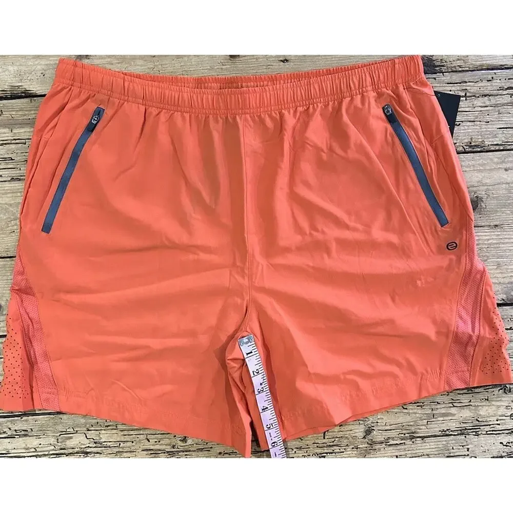 Etonic Men's Active Training Shorts w/ Pockets Stretch Size XL Orange